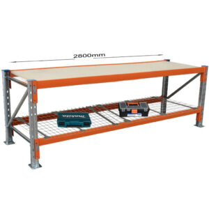 Wb 2800m 1.jpg, 2950 x 840mm 1400kg Used Workbench with Mesh