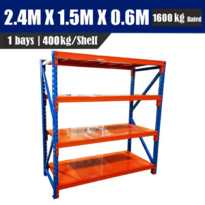 2.4M x 1.5M x 0.6M 1600kg Blue/Orange