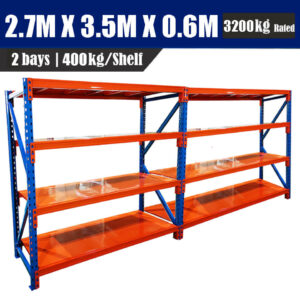 2.7M x 3.5M x 0.6M 3200kg  Blue/Orange