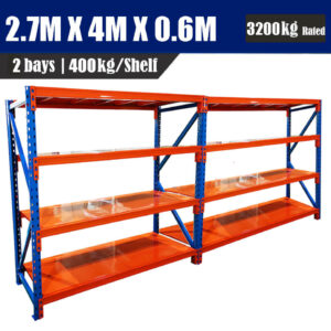 2.7M x 4M x 0.6M 3200kg  Blue/Orange